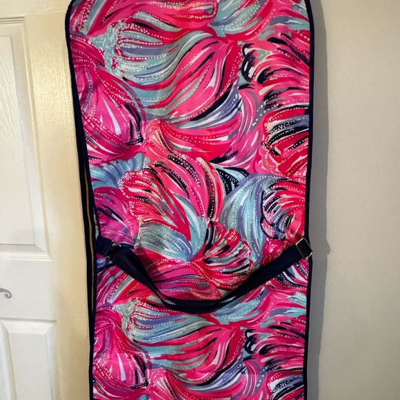 Lilly Pulitzer Accessories - Lilly Pulitzer Vibrant Pink and Blue Garment Bag